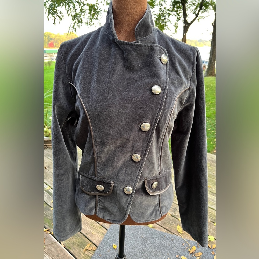 Charcoal Velour Women's Blazer. Size XS